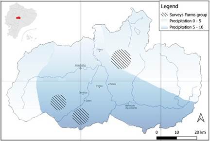 The location of the study is in Tungurahua province, Ecuador.
